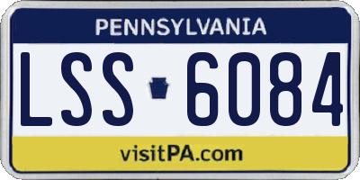 PA license plate LSS6084