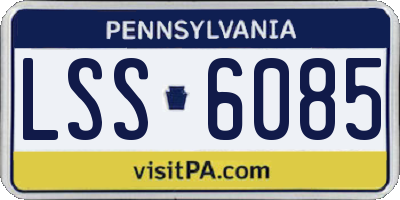 PA license plate LSS6085