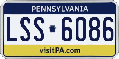 PA license plate LSS6086