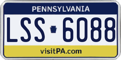 PA license plate LSS6088