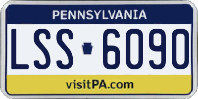 PA license plate LSS6090