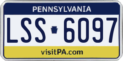 PA license plate LSS6097