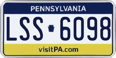 PA license plate LSS6098