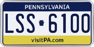 PA license plate LSS6100