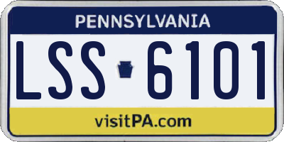 PA license plate LSS6101