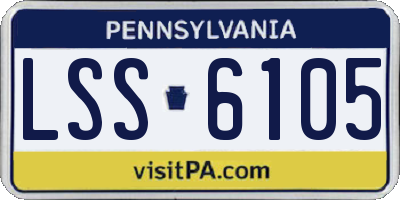PA license plate LSS6105