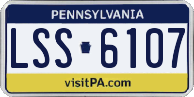 PA license plate LSS6107