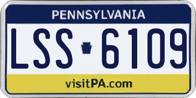 PA license plate LSS6109
