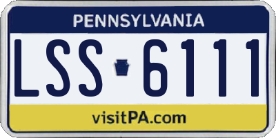 PA license plate LSS6111