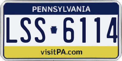 PA license plate LSS6114