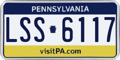PA license plate LSS6117