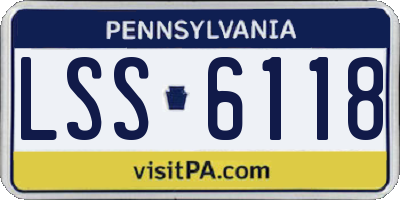 PA license plate LSS6118