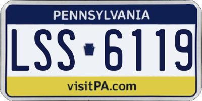 PA license plate LSS6119