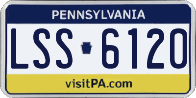 PA license plate LSS6120