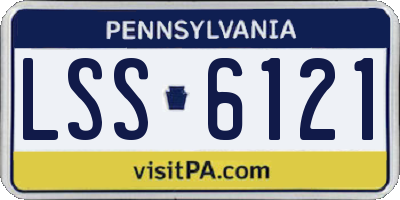 PA license plate LSS6121