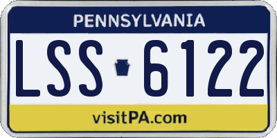 PA license plate LSS6122