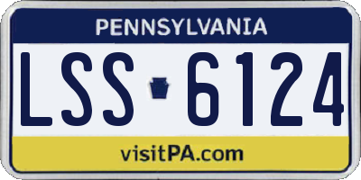 PA license plate LSS6124