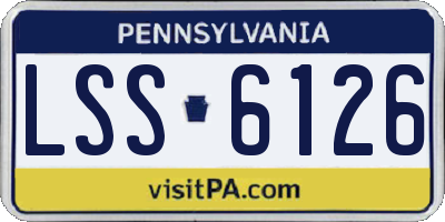 PA license plate LSS6126