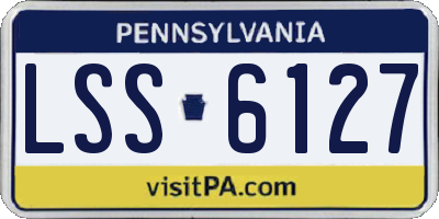PA license plate LSS6127