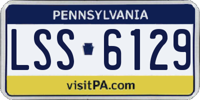 PA license plate LSS6129