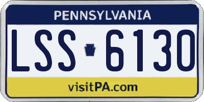 PA license plate LSS6130