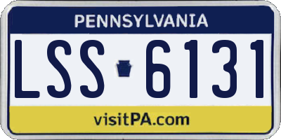PA license plate LSS6131