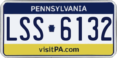 PA license plate LSS6132