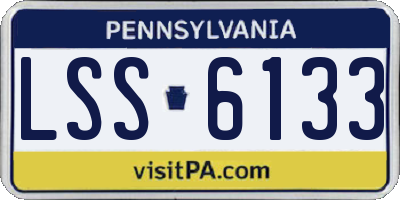 PA license plate LSS6133