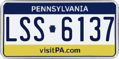 PA license plate LSS6137