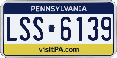 PA license plate LSS6139