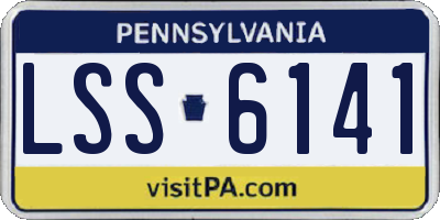 PA license plate LSS6141