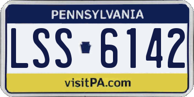 PA license plate LSS6142