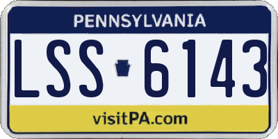 PA license plate LSS6143