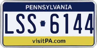 PA license plate LSS6144