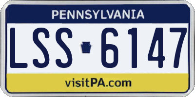 PA license plate LSS6147