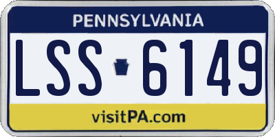 PA license plate LSS6149