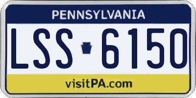 PA license plate LSS6150