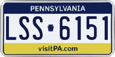 PA license plate LSS6151