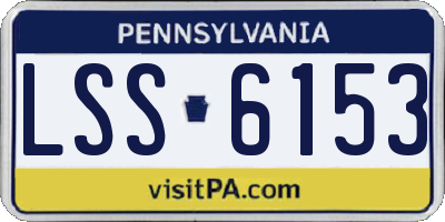 PA license plate LSS6153