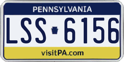 PA license plate LSS6156