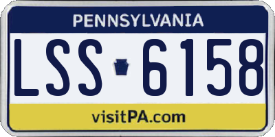 PA license plate LSS6158