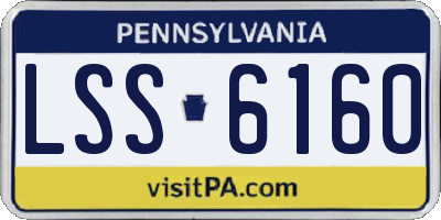 PA license plate LSS6160