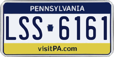 PA license plate LSS6161