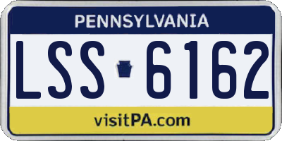 PA license plate LSS6162