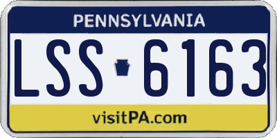 PA license plate LSS6163