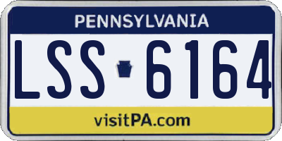 PA license plate LSS6164