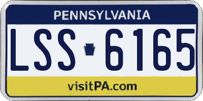 PA license plate LSS6165