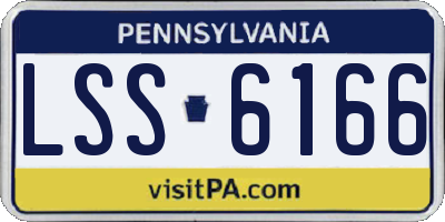 PA license plate LSS6166