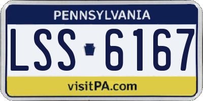 PA license plate LSS6167