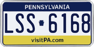 PA license plate LSS6168